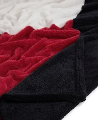 Tommy Hilfiger Iconic Flag Sherpa Throw Blanket, 70" x 50"