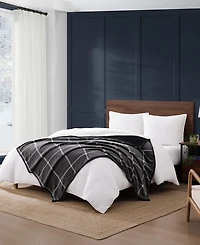 Tommy Hilfiger Printed Plush Plaid Throw Blanket, 70" x 50"