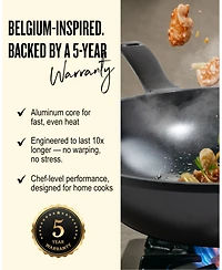 Alva Energy 12" Ceramic Nonstick Wok – Pfas-Free, Non-Toxic Cookware