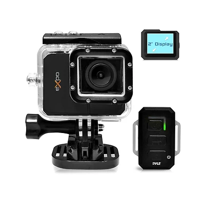 Pyle Expo Sports Action Camera - Hd 1080P Mini Hi-Res Camcorder w/ Wifi, 20 Mp Cam, 2" Screen Usb Sd Card Hdmi, Battery