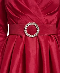 Jessica Howard Petite Collared V-Neck Midi Dress