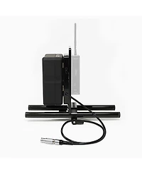 Core Swx 15mm Rail Mount Cheese Plate with 3-Stud Battery Plate and 10" 2-Pin Coil Cable for Red Komodo