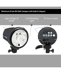 Elinchrom D-Lite Rx One Compact Monolight with built-in Skyport, 100Ws Energy
