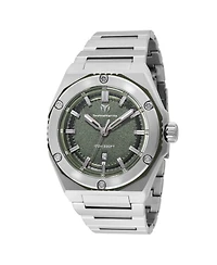 Technomarine Men's Tm-416075 Coral Quartz Olive Green Dial Watch