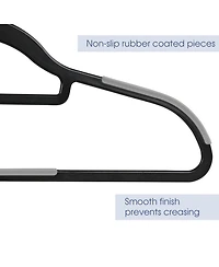 Elama Home 50 Piece Plastic Non Slip Hanger in Black and Gray