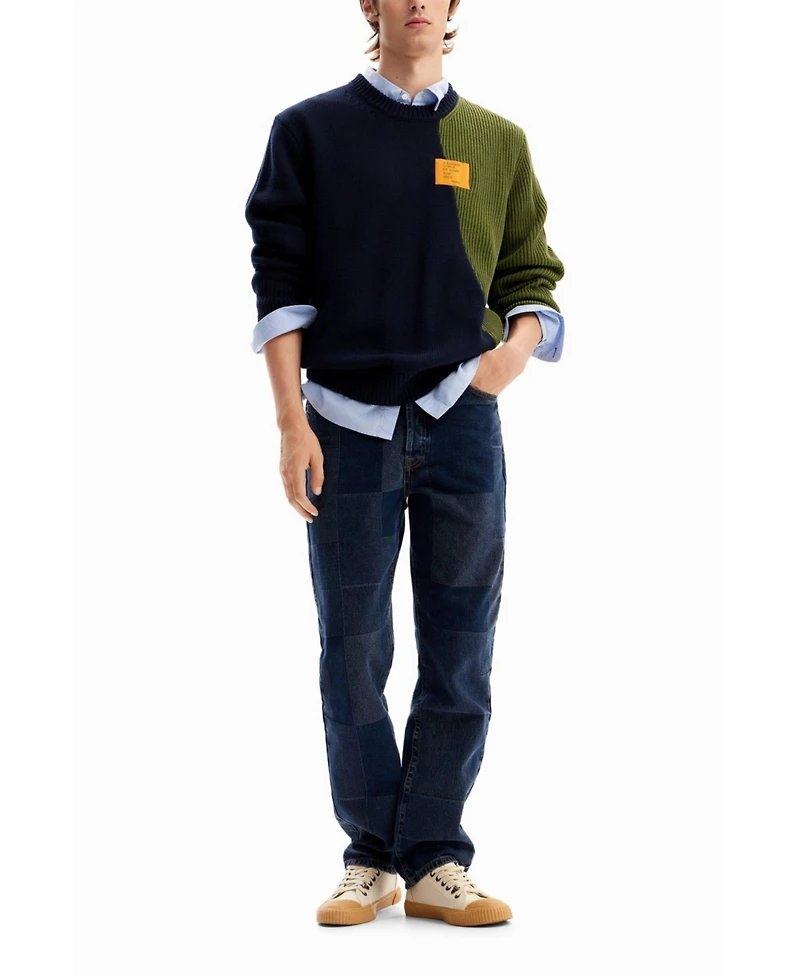 Desigual Men's Two-tone combination jumper