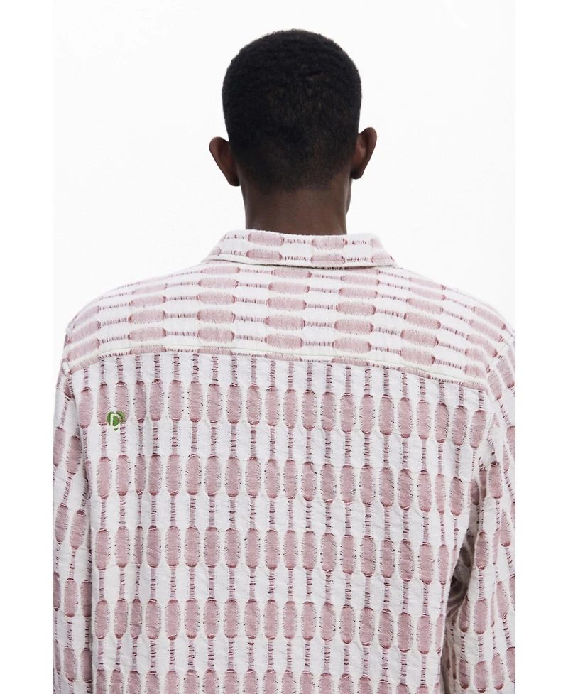 Desigual Men's Long-sleeve openwork shirt
