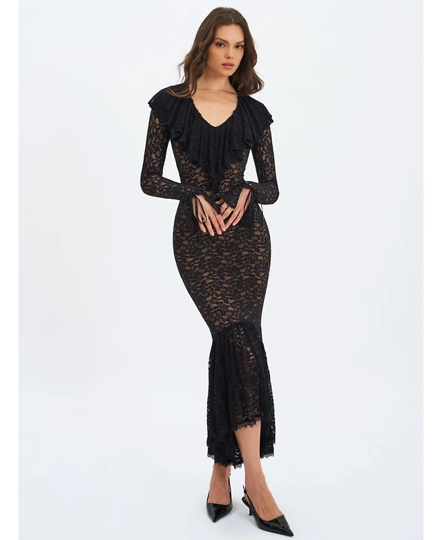 m&s black lace dress Feelin confident in our Veronica Black Lace Maxi Dress