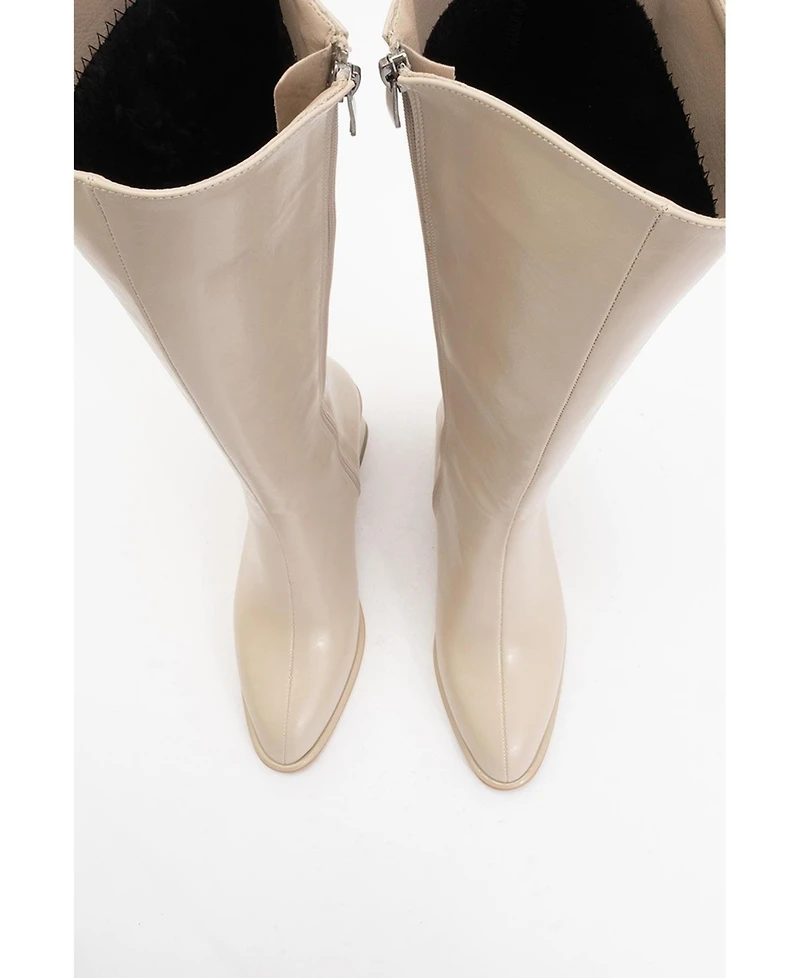 Prologue Shoes Paradis Block Heel Knee High Boot (Women)