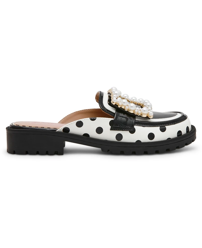 Betsey Johnson Women's Grayce Embellished Buckle Slip-On Loafers