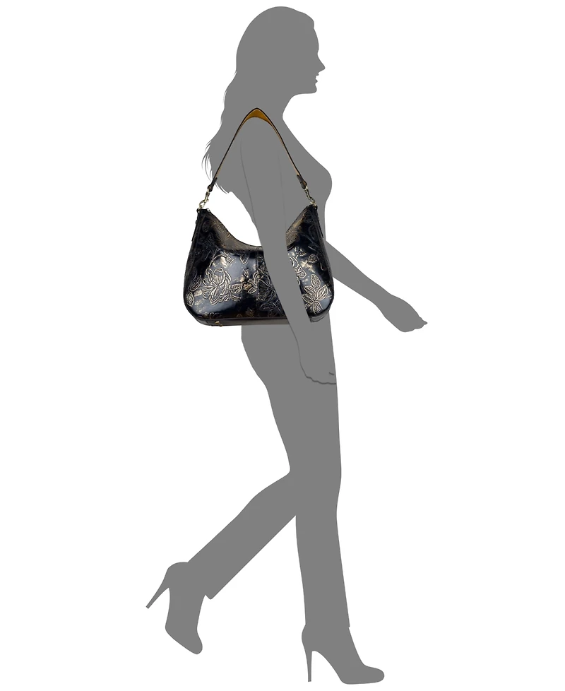 Patricia Nash Athani Bark Leaves Shoulder Handbag