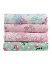 Betsey Johnson Micro Flannel Fleece Printed Blanket, 70" x 50"