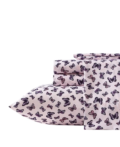 Betsey Johnson Printed Brushed Microfiber -Pc. Sheet Set