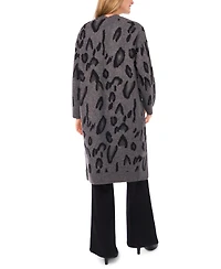 Vince Camuto Women's Long Sleeve Animal Print Cardigan