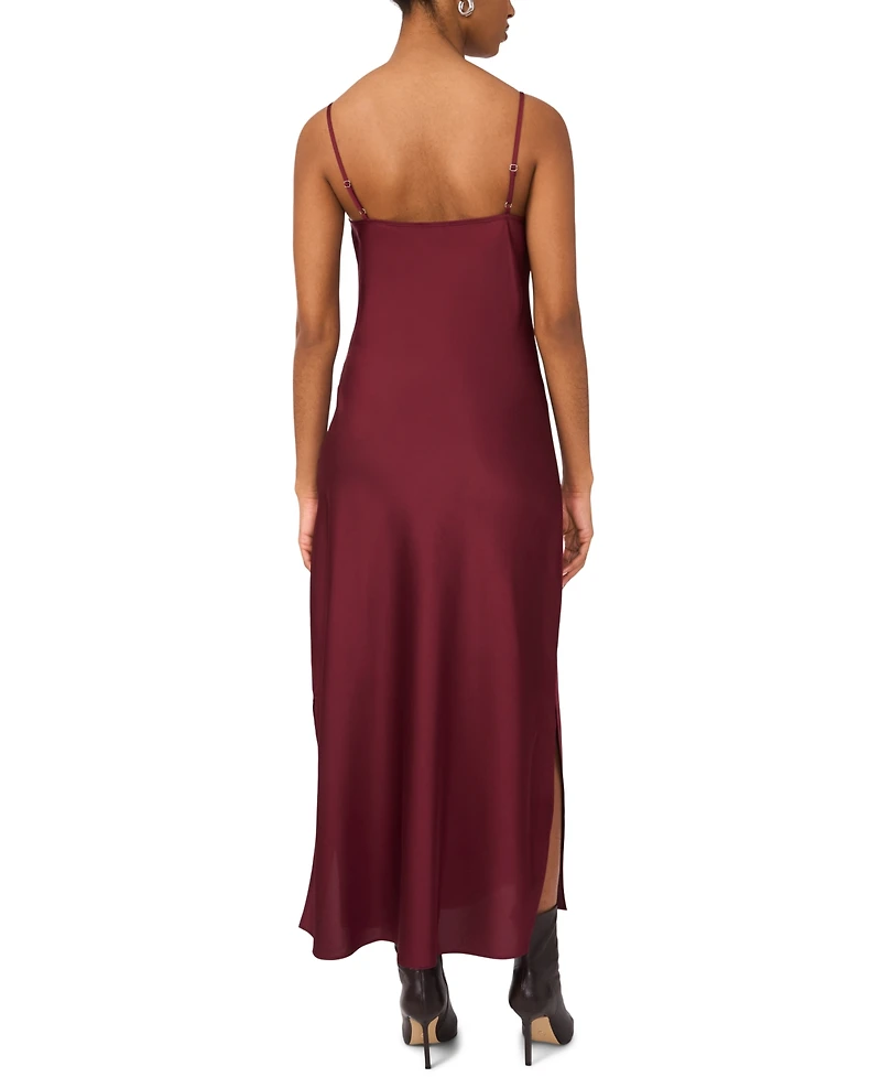 Msk Women's Mock Neck Slip Sweater Dress