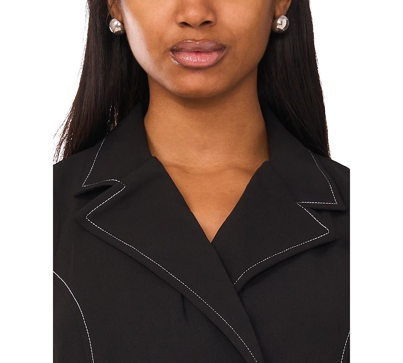 Msk Women's Sleeveless Self Belt Wrap Dress