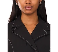 Msk Women's Sleeveless Self Belt Wrap Dress