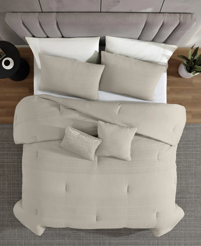 Kenneth Cole New York Solid Variegated Waffle -Pc. Comforter Set