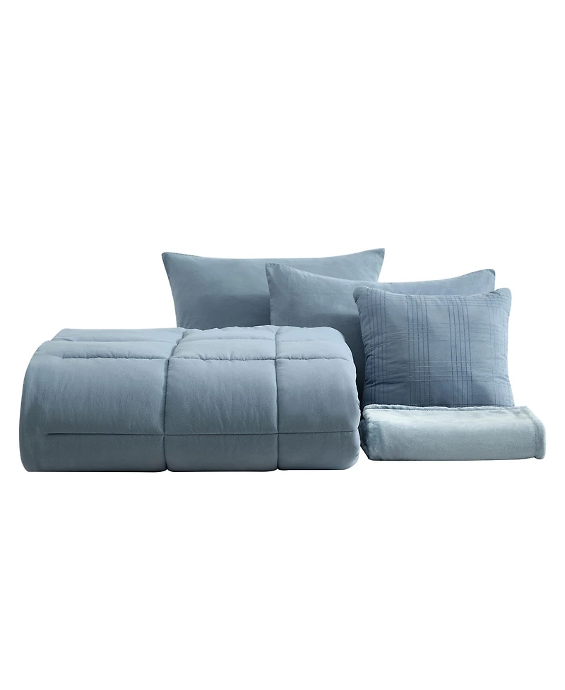 Kenneth Cole New York Solid Washed 5-Pc. Comforter Set, King