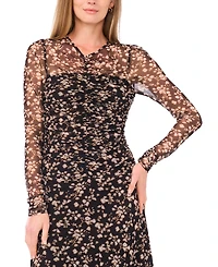 Parker Women's Printed V-Neck Long Sleeve Dress