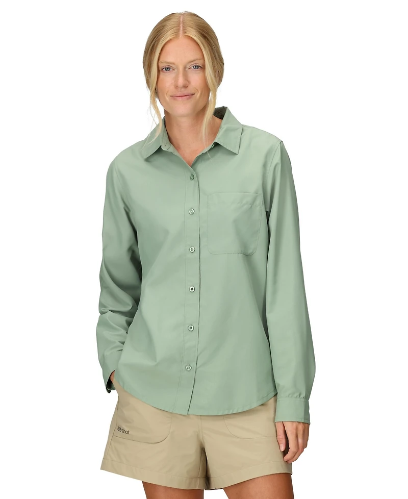 Marmot Women's Air Exchange Upf 40 Ls Classic Collar Shirt