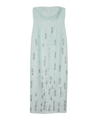 Karen Millen Crystal Embellished Strapless Midi Dress