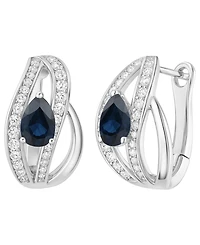 Macy's Emerald (5/8 ct. t.w.) and Diamond (1/3 Drop Earrings 14K Gold (also White Sapphire & Ruby)