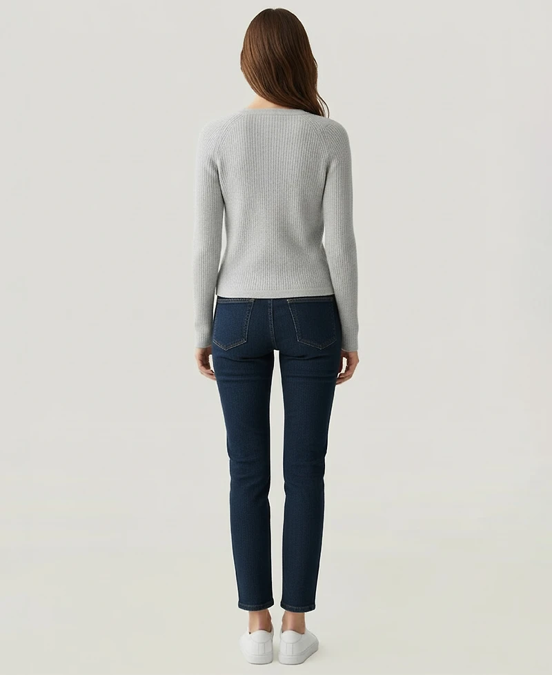 Naadam Women's Tulip Hem Button Cardigan Sweater