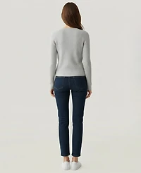 Naadam Women's Tulip Hem Button Cardigan Sweater