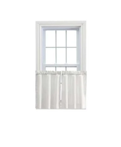 Ellis Stacey 1.5 X22 Rod Pocket High Quality Fabric Solid Color Window Tailored Tier Pair 56 X22x36 X22 Ice Cream