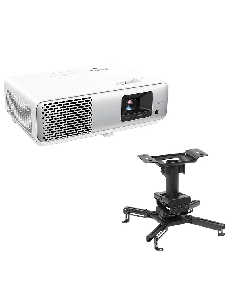 BenQ HT2060 Full Hd Hdr Led Dlp Home Theater Projector, Bundle with H&A Ceiling Mount