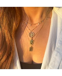 The Lovery Gold Sun Tag Necklace 14K Gold