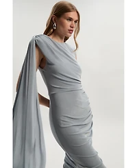 Karen Millen Women's Slinky Crepe Scarf Maxi Dress