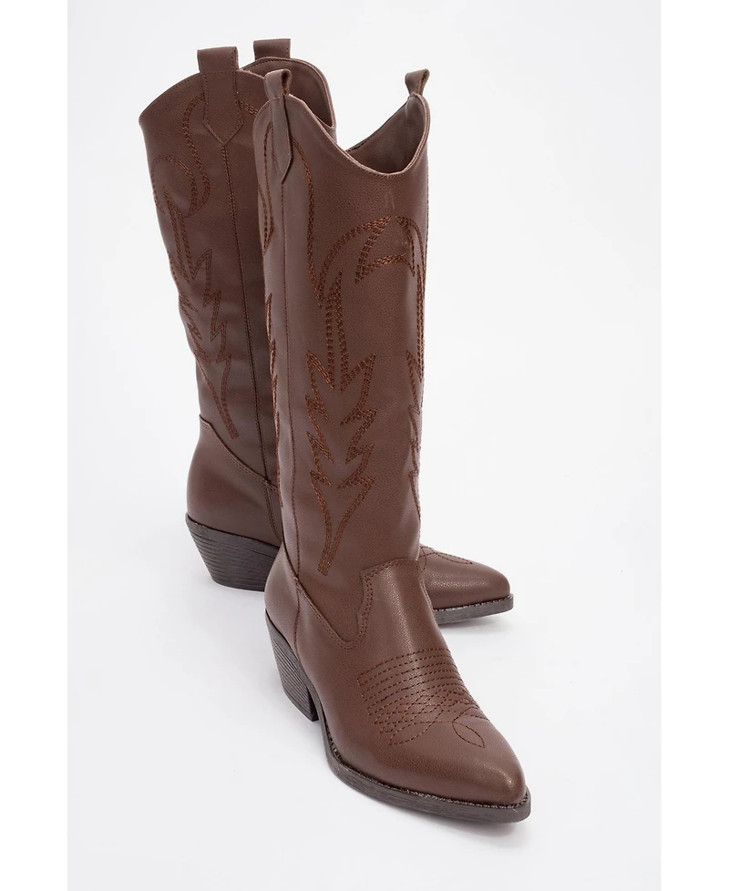 Prologue Shoes Liana Block Heel Western Boot (Women)