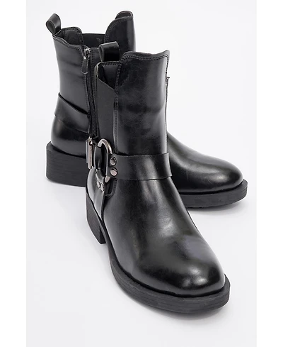 Prologue Shoes Stone Buckled Zip Ankle Boot (Women)