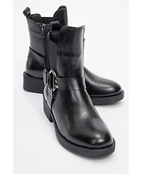 Prologue Shoes Stone Buckled Zip Ankle Boot (Women)