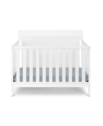 Forest'nSky Classic White 4-in-1 Convertible Crib with Sleek Lines and Toddler Bed Conversion