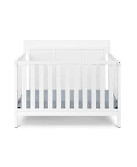 Forest'nSky Classic White 4-in-1 Convertible Crib with Sleek Lines and Toddler Bed Conversion