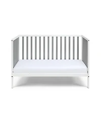 Forest'nSky White and Gray 3-in-1 Island Convertible Crib with Adjustable Mattress Support