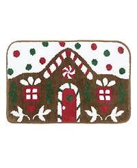 Vcny Home Multi Gingerbread House Tufted Bath Rug, 18" x 28"