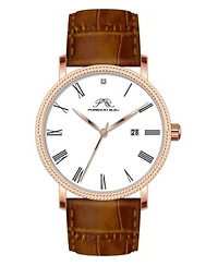 Porsamo Bleu Men's Veritas 1 Genuine Leather Band Watch 1361EVEL