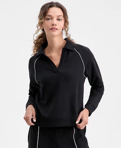 Id Ideology Women's Johnny Collar Top, Macy's Exclusive