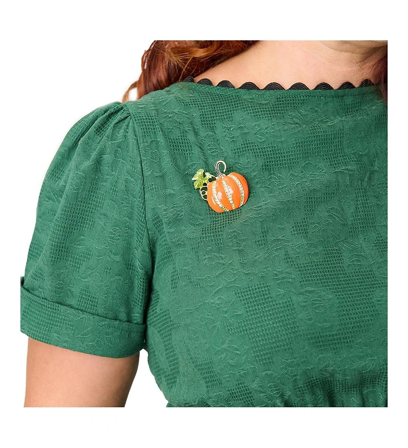 Unique Vintage Plus Boatneck Ricrac Swing Dress