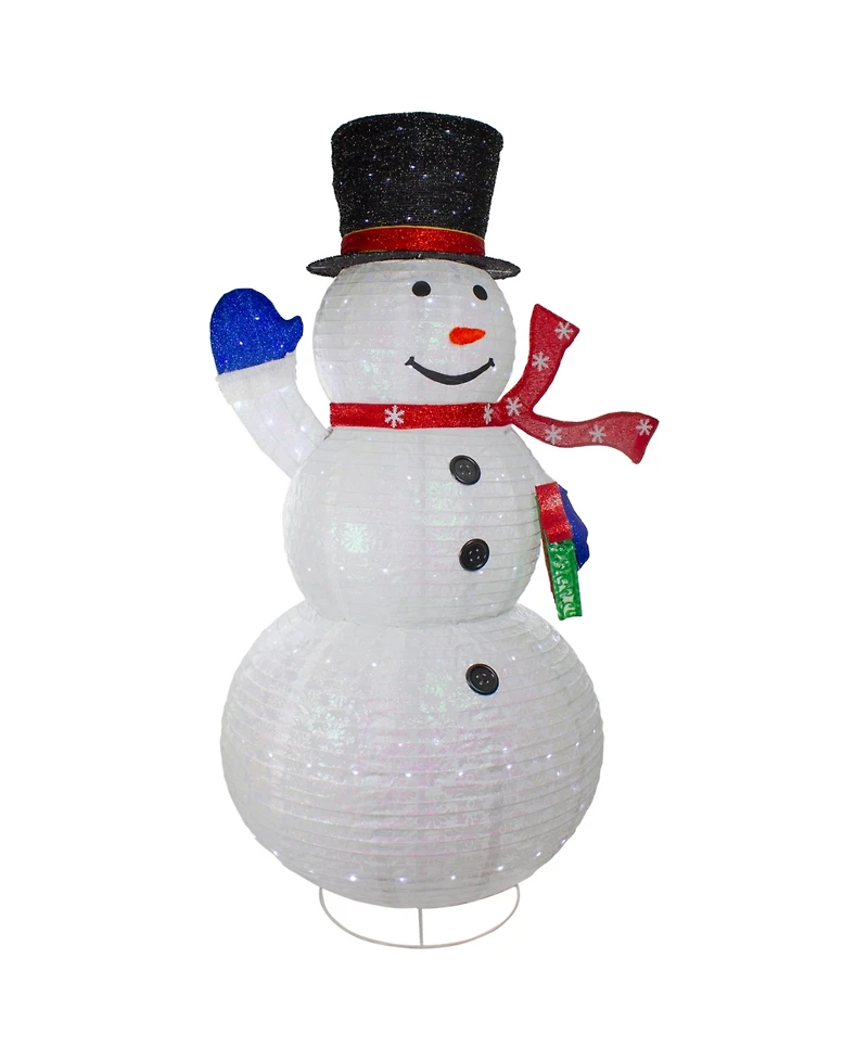 Northlight 71" Led Lighted Iridescent Twinkling Snowman Outdoor Christmas Decoration