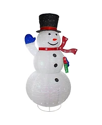 Northlight 71" Led Lighted Iridescent Twinkling Snowman Outdoor Christmas Decoration