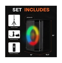 Pyle 8 True Wireless Portable Bluetooth Speaker with Tripod Stand (PPHP868ST)
