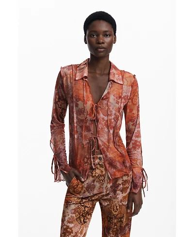 Desigual Women's Chiffon T-shirt with bows