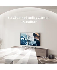 Ultimea Poseidon M60 Boom 5.1ch Dolby Atmos Sound System, 340W Peak Power, 5 Full-Range Drivers, Wired Subwoofer