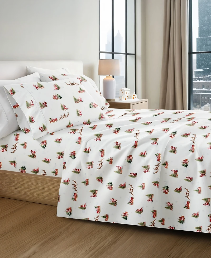 ienjoy Home Holiday Pattern 4-Pc. Sheet Set