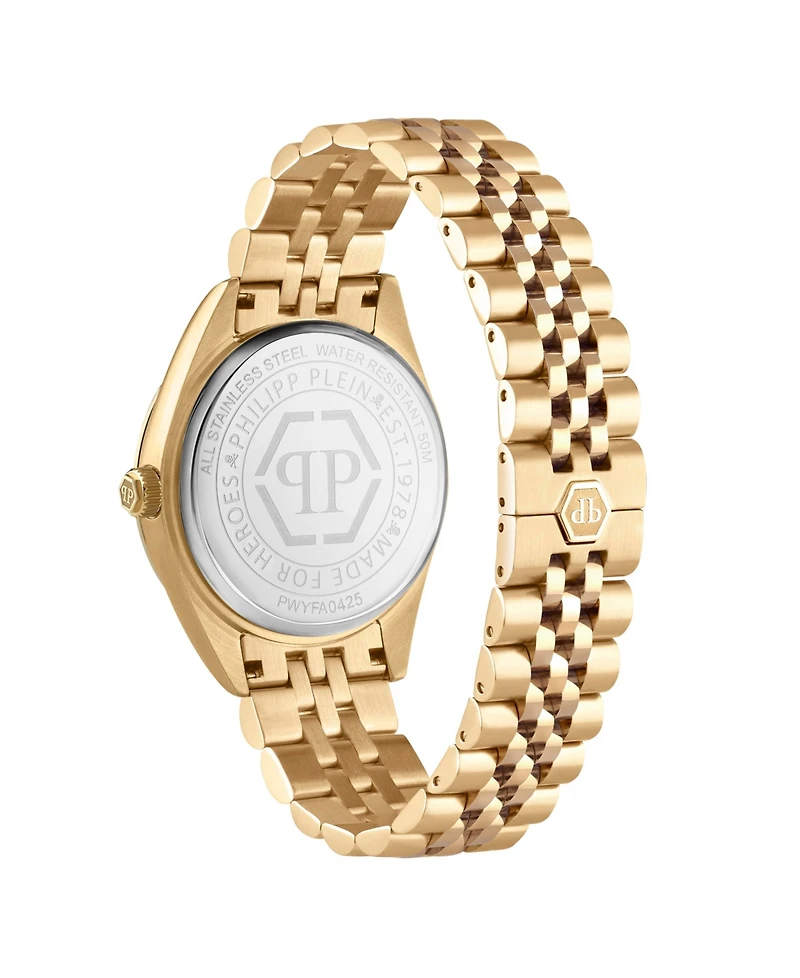 Philipp Plein Women's Gold Tone Stainless Steel Watch, 34mm